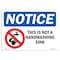 Signmission OSHA Sign, This Is Not Handwashing Sink With Symbol, 24in X 18in Aluminum, 18" W, 24" L, Landscape OS-NS-A-1824-L-18631 - alternate 1